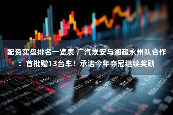配资实盘排名一览表 广汽埃安与湘超永州队合作：首批赠13台车！承诺今年夺冠继续奖励